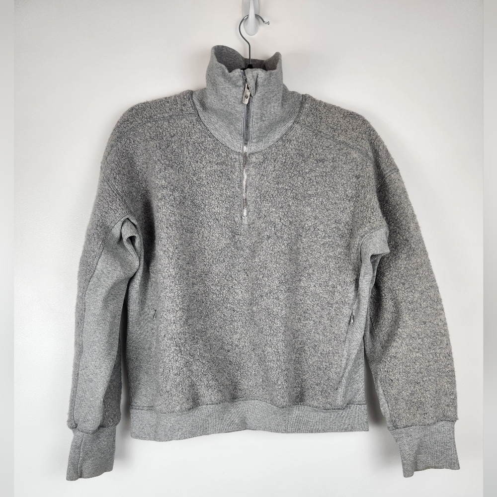Lululemon Peaceful Moments Pullover - Grey Fleece - Size 8